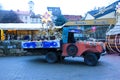 Vintage truck with christmas decoration