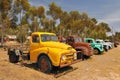 Vintage Trucks in Old Tailem Town Australia`s largest pionieer village, Tailem Bend, Australia