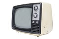 A Vintage Tube Television on White Background