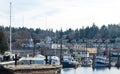 Vintage Tugs moored in Salmon Bay Seattle Washington Royalty Free Stock Photo