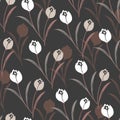 Vintage Tulip Dreams Elegance Vector Seamless Pattern