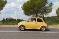 Vintage tuned car Fiat 500 Royalty Free Stock Photo