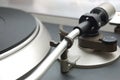 Turntable tonearm base with adjusment weight and antiskate