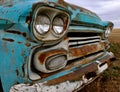 Vintage turquoise Chevy pickup truck