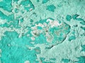 Vintage turquoise concrete crack wall texture background Royalty Free Stock Photo