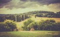 Vintage tuscan landscape Royalty Free Stock Photo