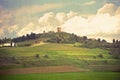 Vintage tuscan landscape Royalty Free Stock Photo