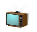 Vintage tv illustration Royalty Free Stock Photo