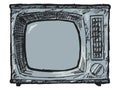 Vintage TV set Royalty Free Stock Photo