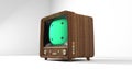 Vintage TV Television side view, old television vintage style