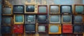 Vintage TV Wall - Timeless Broadcast Memories. Concept Vintage Decor, Nostalgic Interiors, Retro