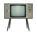 Vintage tv wooden case standing Royalty Free Stock Photo