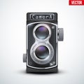 Vintage twin lens reflex camera Royalty Free Stock Photo