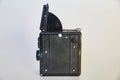 Vintage Twin-Lens Reflex Camera on Gradient Background Royalty Free Stock Photo
