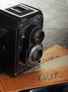 Vintage twin reflex camera Royalty Free Stock Photo