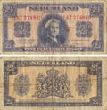 Vintage Two and One Half Gulden Royalty Free Stock Photo