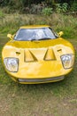 Vintage Sports Car Mustard Yellow Royalty Free Stock Photo