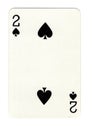 Vintage two of spades playing card. Royalty Free Stock Photo