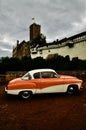 Wartburg Car in front of Wartburg Castle in Eisenach, Thuringia Royalty Free Stock Photo