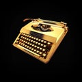 Vintage typewriter on black background Royalty Free Stock Photo