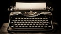 Vintage Typewriter with Blank Paper and Keys Royalty Free Stock Photo
