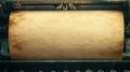 Vintage typewriter with blank paper and rustic keys showcasing antique charm Royalty Free Stock Photo