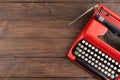 Vintage typewriter and a blank sheet of paper,Writer or journalist workplace Royalty Free Stock Photo