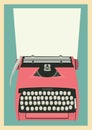 Vintage typewriter with a blank sheet for text Royalty Free Stock Photo