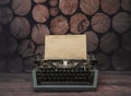 Vintage typewriter with a clean yellowed old sheet Royalty Free Stock Photo