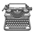 Vintage Typewriter engraving vector illustration Royalty Free Stock Photo