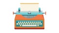 Vintage Typewriter Flat Vector Illustration for Retro Office, vector design Generative AI Royalty Free Stock Photo