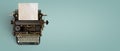 Vintage typewriter header with old paper Royalty Free Stock Photo