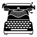 Vintage typewriter icon, simple style