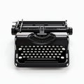 Vintage Typewriter Isolated on White Background. Generative ai Royalty Free Stock Photo