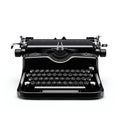 Vintage Typewriter Isolated on White Background. Generative ai Royalty Free Stock Photo