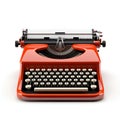 Vintage Typewriter Isolated on White Background. Generative ai Royalty Free Stock Photo