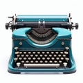 Vintage Typewriter Isolated on White Background. Generative ai Royalty Free Stock Photo