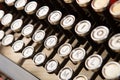 vintage typewriter keyboard close up concept for writing, journalism, blogging Royalty Free Stock Photo