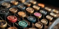Vintage Typewriter Keys A CloseUp Royalty Free Stock Photo