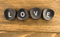 Vintage Typewriter Keys Letters Spell Love Royalty Free Stock Photo