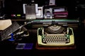Vintage typewriter and old file Royalty Free Stock Photo