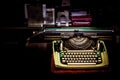Vintage typewriter and old file Royalty Free Stock Photo