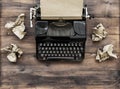 Vintage typewriter old paper Creativity inspiration concept Royalty Free Stock Photo