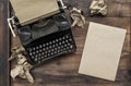 Vintage typewriter paper notebook Creativity concept Royalty Free Stock Photo