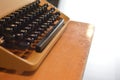 Vintage typewriter with QWERTZ layout Royalty Free Stock Photo