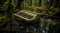 Vintage Typewriter In A Swamp: A Digital Dystopia