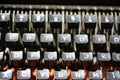 vintage typewriter with typing buttom inside the machine Royalty Free Stock Photo