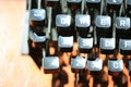 vintage typewriter with typing buttom inside the machine Royalty Free Stock Photo