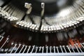 vintage typewriter with typing buttom inside the machine Royalty Free Stock Photo