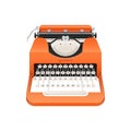 Vintage typewriter vector illustration isolated